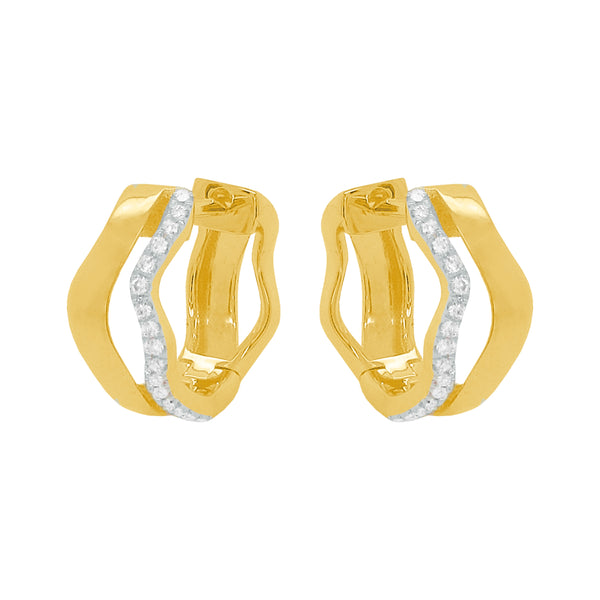 14K GOLD DIAMOND KELLY HUGGIES