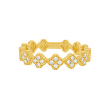 14K GOLD DIAMOND CASSIE CLOVER RING