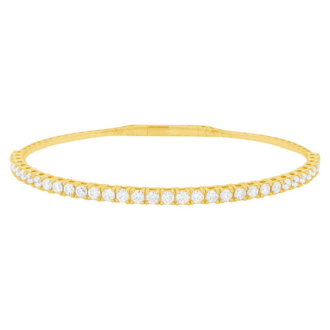 14K GOLD 2.00 CT DIAMOND JOELLE FLEXIBLE BANGLE