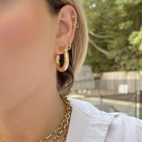 14K GOLD STASSI HOOPS