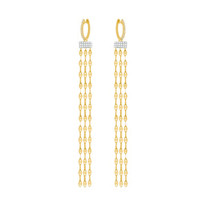 14K GOLD DIAMOND CANDACE EARRINGS