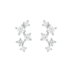 14K GOLD DIAMOND STEPH STUDS