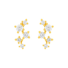 14K GOLD DIAMOND STEPH STUDS