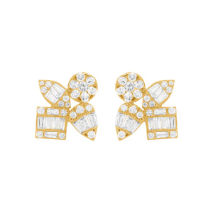 14K GOLD DIAMOND TALIA STUDS