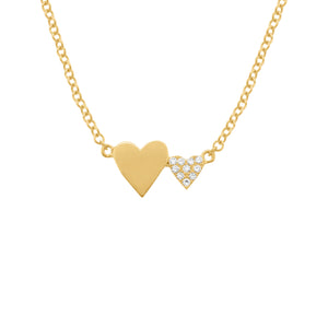 14K GOLD DIAMOND JESSIE HEART NECKLACE