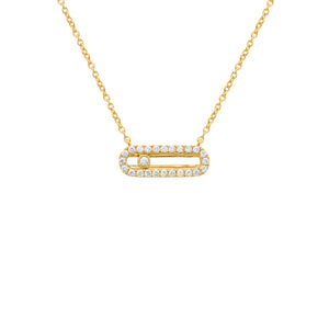 14K GOLD DIAMOND SAMMY SLIDER NECKLACE