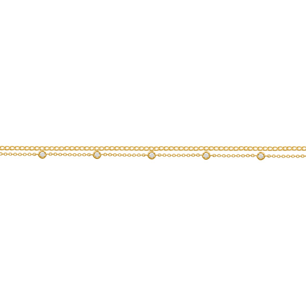 14K GOLD DIAMOND SMALL HARPER BRACELET