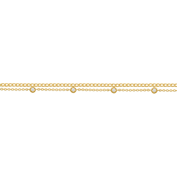 14K GOLD DIAMOND LARGE HARPER BRACELET