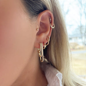 14K GOLD DIAMOND ALICIA HOOPS