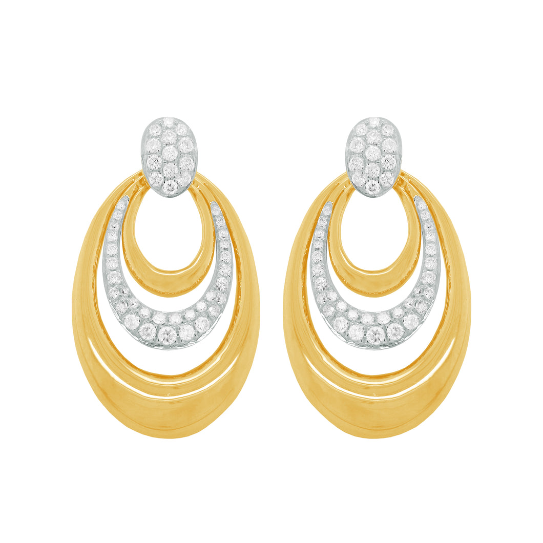 14K GOLD DIAMOND MIRANDA EARRINGS