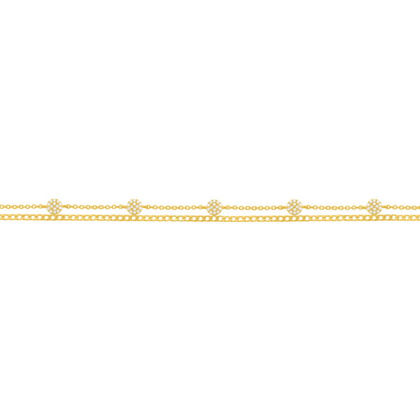 14K GOLD DIAMOND HARMONY CIRCLE BRACELET