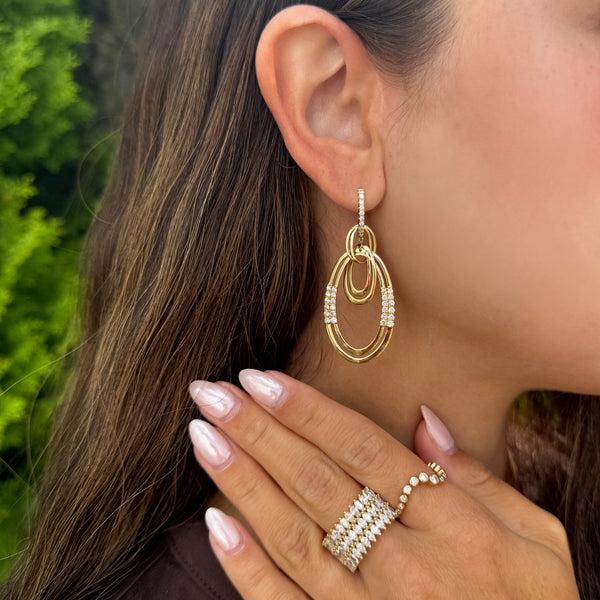 14K GOLD DIAMOND ARYA EARRINGS