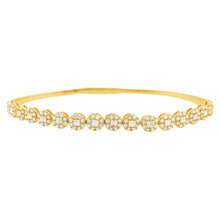 14K GOLD DIAMOND KARA FLEX BANGLE