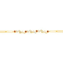 14K GOLD DIAMOND RUBY BAILEY BRACELET