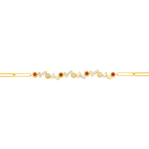 14K GOLD DIAMOND RUBY BAILEY BRACELET