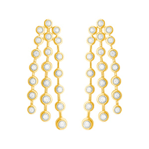 14K GOLD DIAMOND BETTY BEZEL EARRINGS