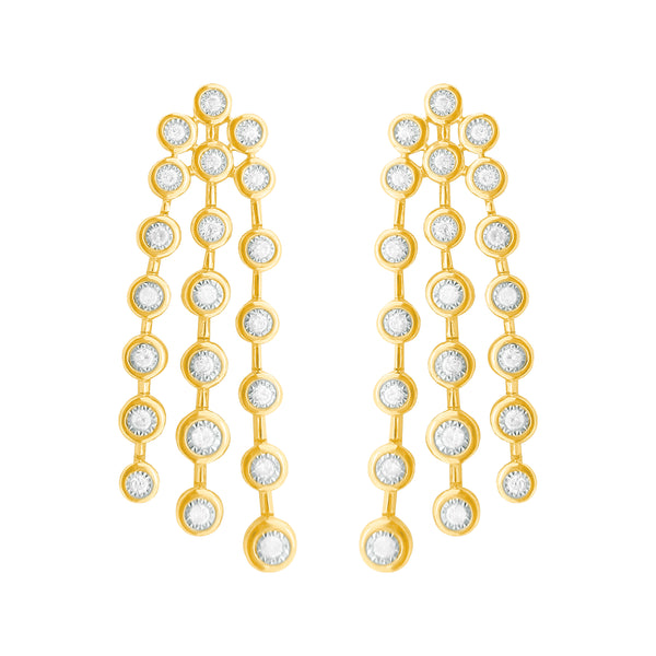 14K GOLD DIAMOND BETTY BEZEL EARRINGS