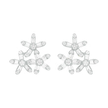 14K GOLD DIAMOND CARYN FLOWER STUDS