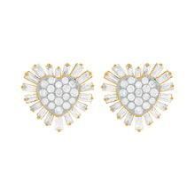 14K GOLD DIAMOND DEBRA HEART STUDS