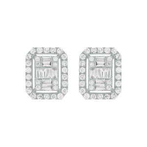 14K GOLD DIAMOND JANEY STUDS