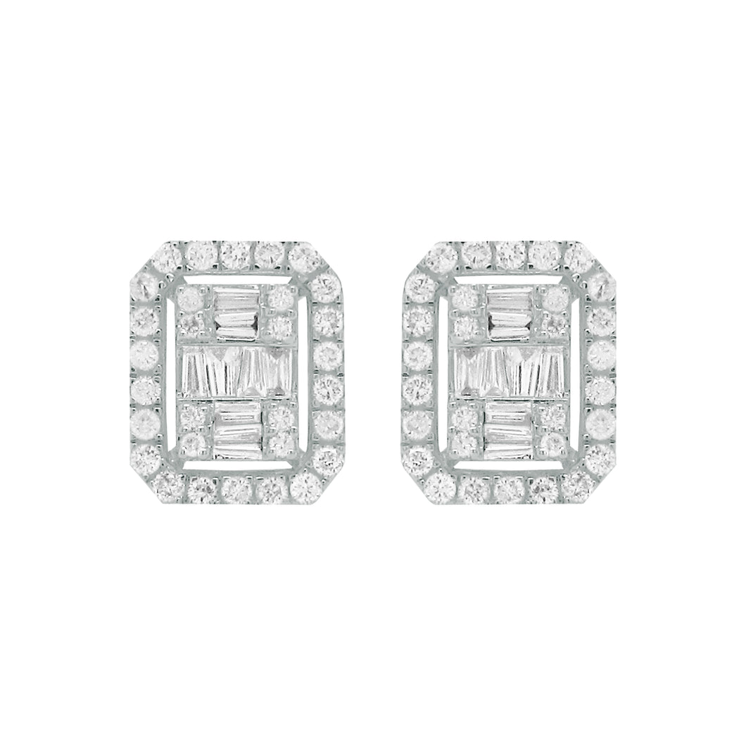 14K GOLD DIAMOND JANEY STUDS