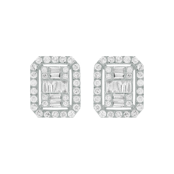 14K GOLD DIAMOND JANEY STUDS