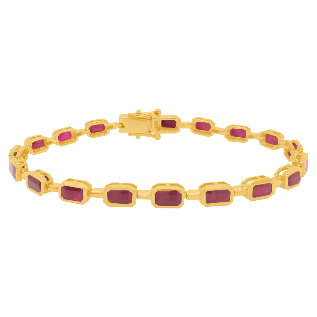 14K GOLD RUBY STELLA BRACELET