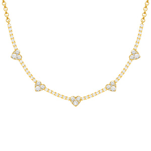 14K GOLD DIAMOND CARISSA HEART NECKLACE