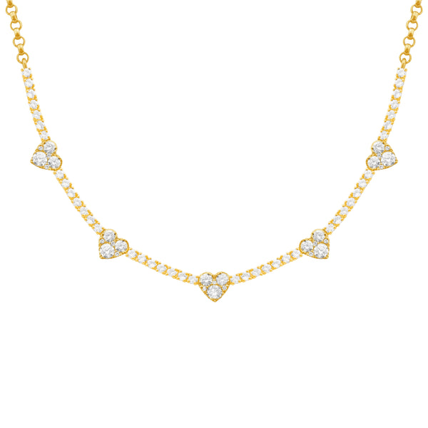 14K GOLD DIAMOND CARISSA HEART NECKLACE