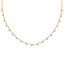 14K GOLD DIAMOND PINK SAPPHIRE NIKKI NECKLACE