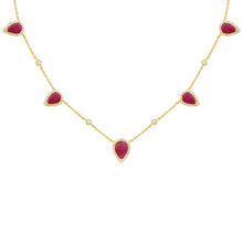 14K GOLD DIAMOND RUBY KERI NECKLACE