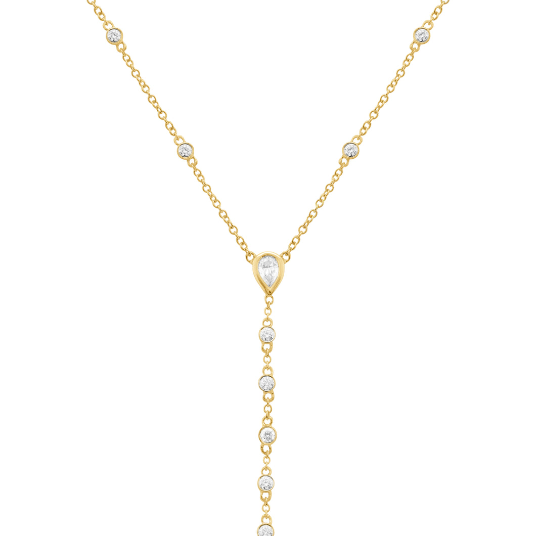 14K GOLD DIAMOND SABRINA LARIAT