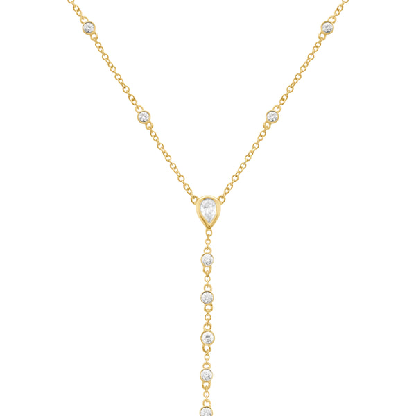 14K GOLD DIAMOND SABRINA LARIAT