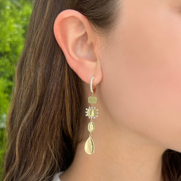 14K GOLD DIAMOND ABBY EARRINGS