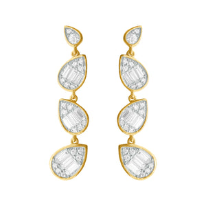 14K GOLD DIAMOND FELICIA EARRINGS