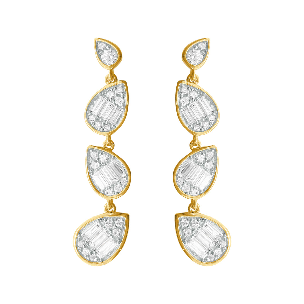 14K GOLD DIAMOND FELICIA EARRINGS