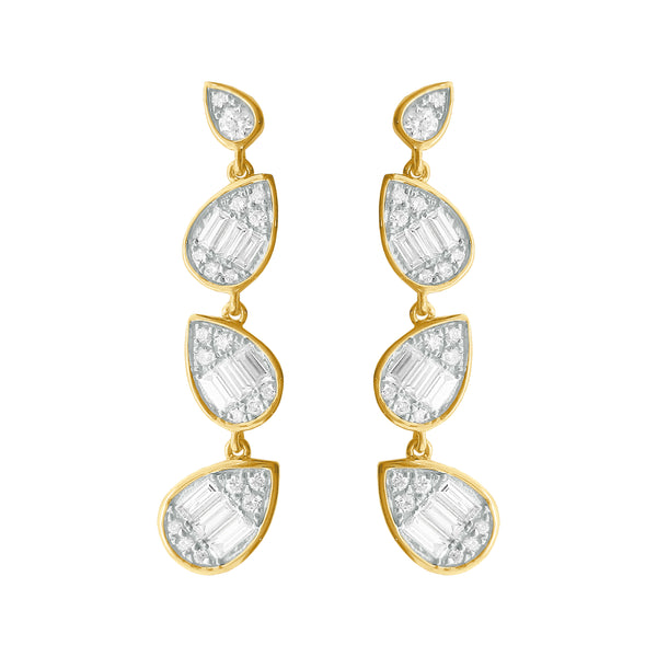 14K GOLD DIAMOND FELICIA EARRINGS