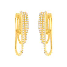 14K GOLD DIAMOND ALICIA HOOPS