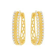 14K GOLD DIAMOND LANI HOOPS