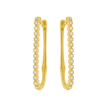 14K GOLD DIAMOND BREE HOOPS