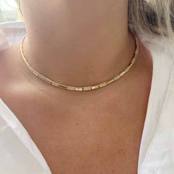 14K GOLD DIAMOND DYLAN NECKLACE