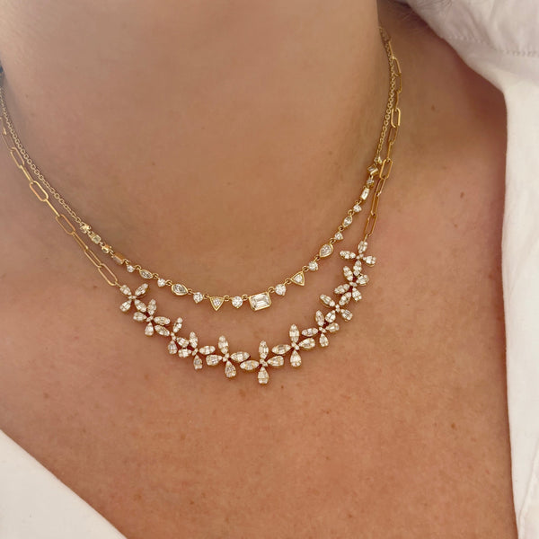 14K GOLD DIAMOND MALIN NECKLACE