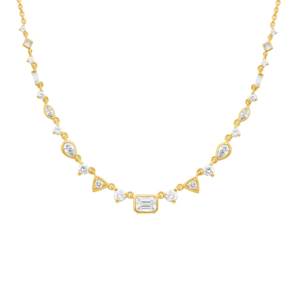 14K GOLD DIAMOND MALIN NECKLACE