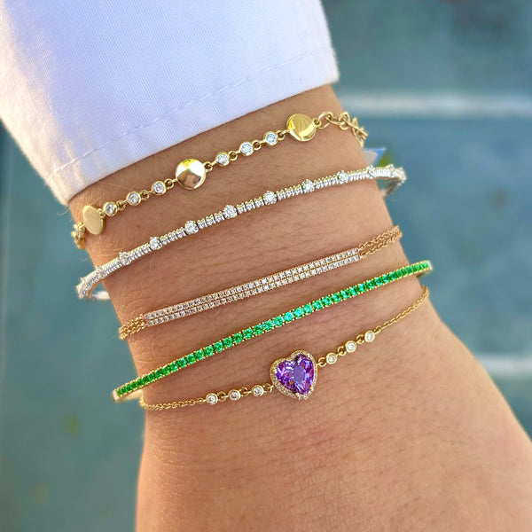 14K GOLD DIAMOND GINA FLEXIBLE BANGLE