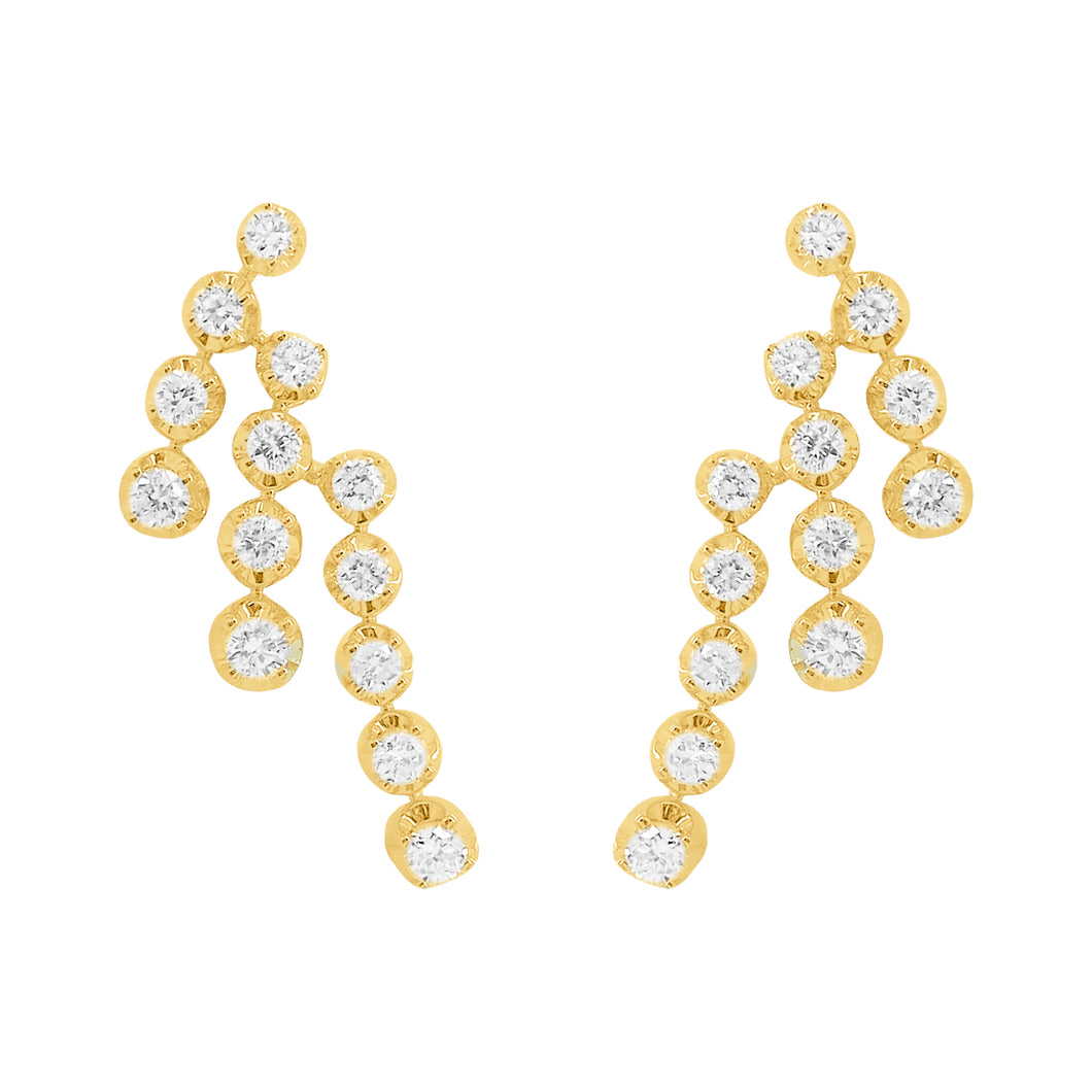 14K GOLD DIAMOND DANA STUDS