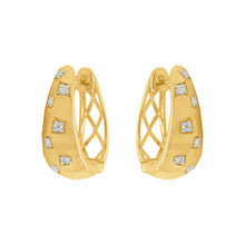 14K GOLD DIAMOND SERENA HOOPS