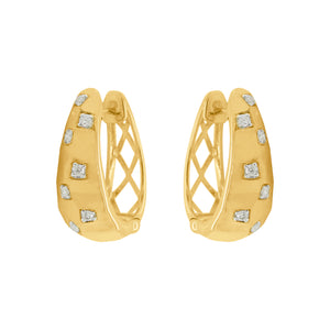 14K GOLD DIAMOND SERENA HOOPS