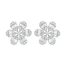 14K GOLD DIAMOND RACHEL FLOWER STUDS