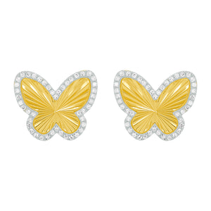 14K GOLD DIAMOND MARA BUTTERFLY STUDS