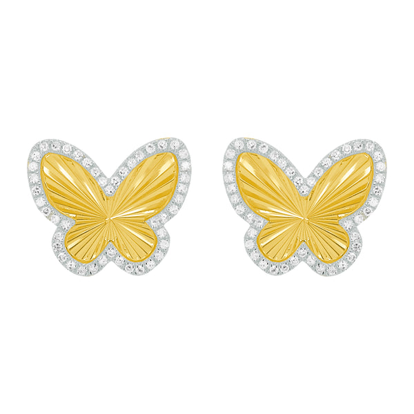 14K GOLD DIAMOND MARA BUTTERFLY STUDS